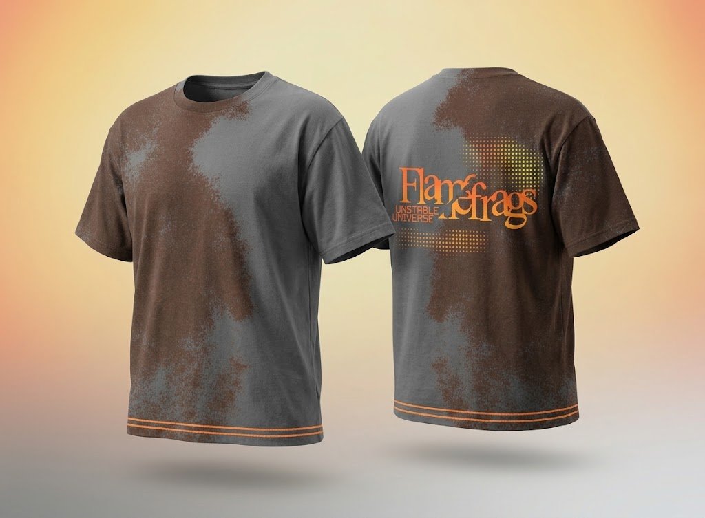 Flamefrags tee front and back
